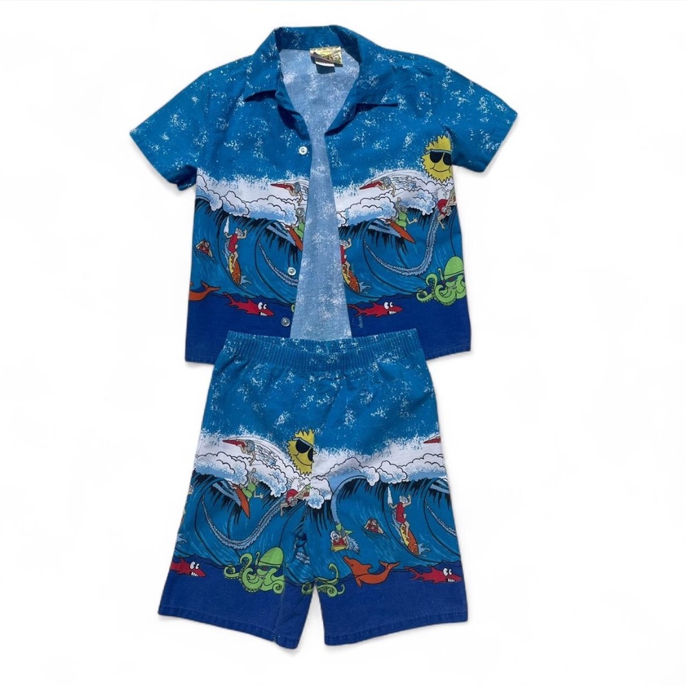 Vintage 90s Certified Kid Matching Shirt and Shorts Set - Boy’s Size 6